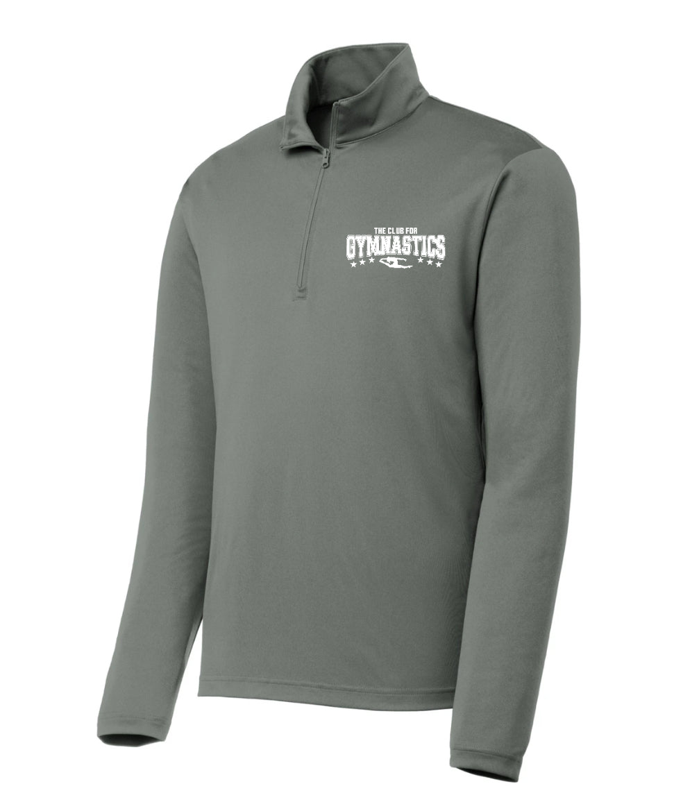 Adult grey unisex quarter zip
