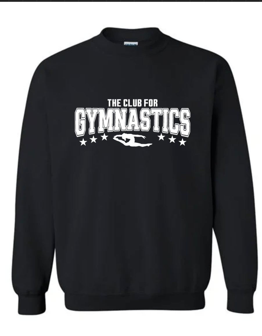 Adult black crewneck