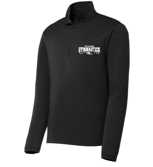 Adult black unisex quarter zip