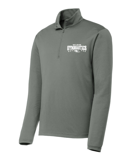 Adult grey unisex quarter zip