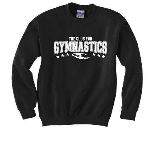 Youth black crewneck