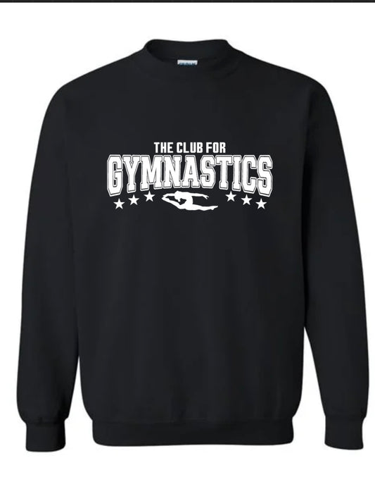 Adult black crewneck