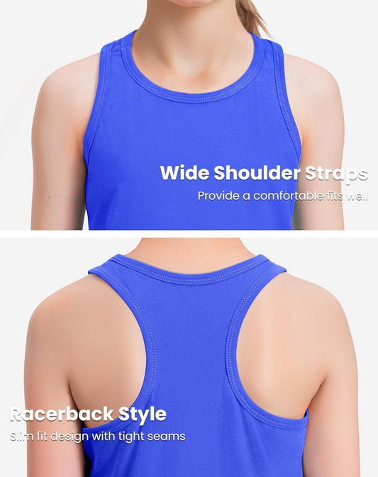Youth Racerback royal blue tank top
