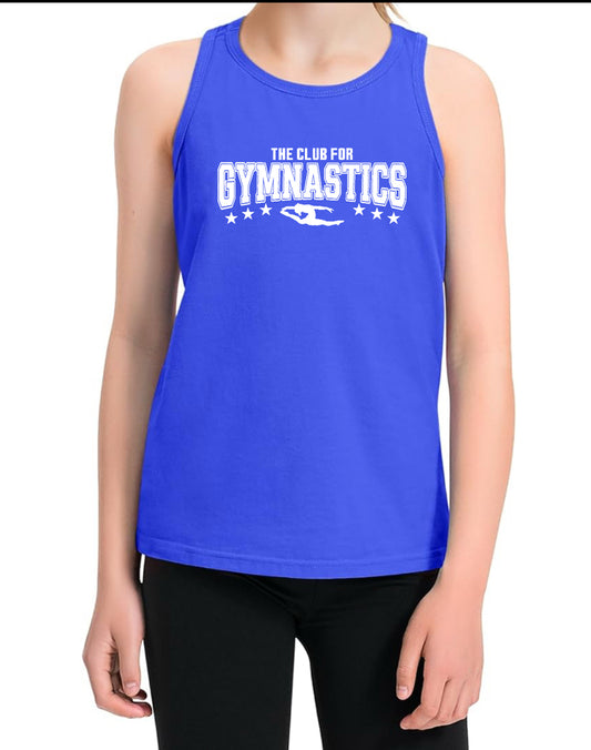 Youth Racerback royal blue tank top